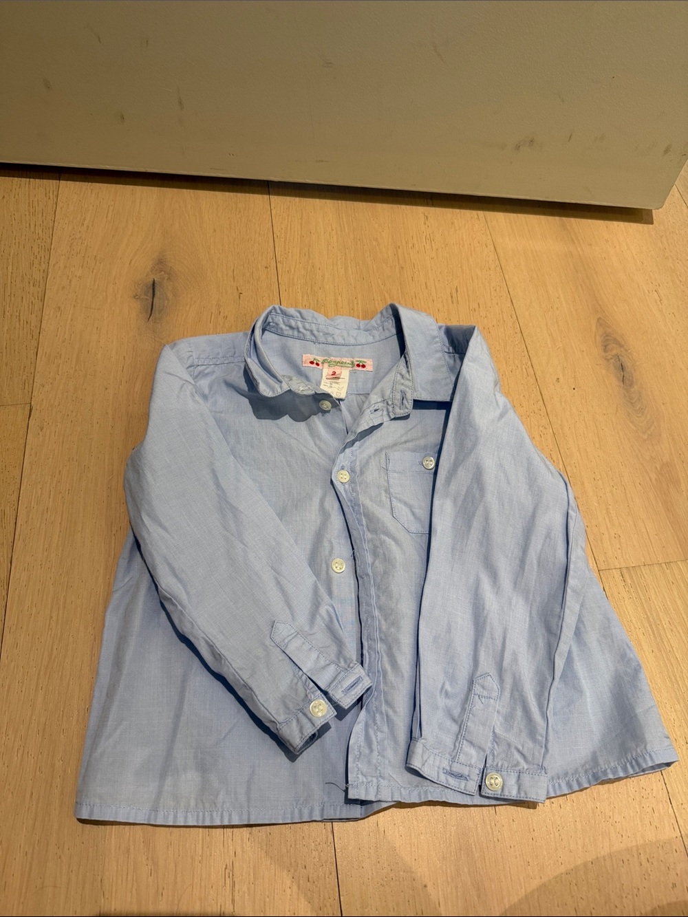 Bonpoint Light Blue Button-Down Shirt for Kids